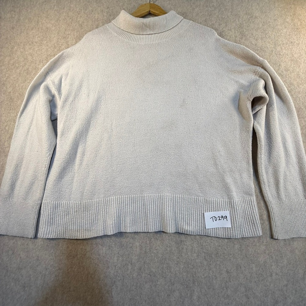 Treasure & Bond Womens Mock‎ Neck Sweater Beige Knit Pullover Size M TD299